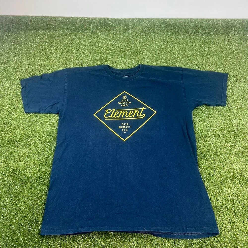 Element Men's Navy and Blue T-shirt